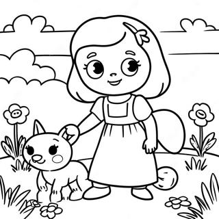 Dorothy And Toto In The Colorful Meadow Coloring Page 2892-2417