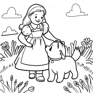 Dorothy And Toto In The Colorful Meadow Coloring Page 2892-2418