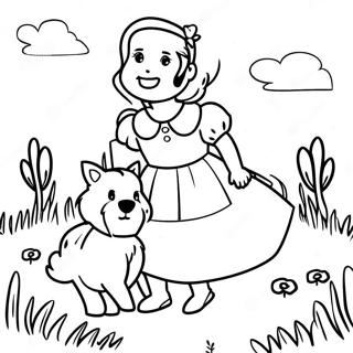 Dorothy And Toto In The Colorful Meadow Coloring Page 2892-2419