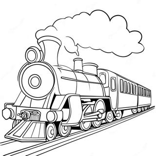 Christmas Train Coloring Pages