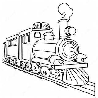 Festive Christmas Train With Gifts Coloring Page 28934-23353