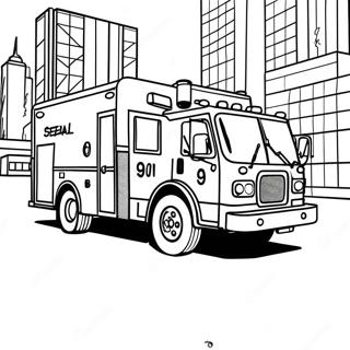 911 Emergency Vehicle Coloring Page 28943-23343