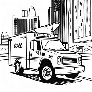 911 Emergency Vehicle Coloring Page 28943-23344