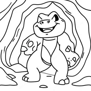 Onix In A Rocky Cave Coloring Page 28954-23357