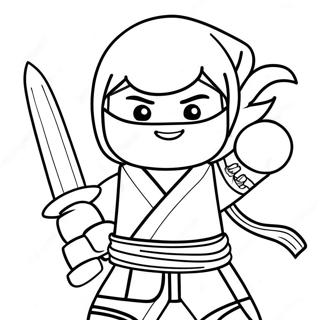 Nya Ninjago In Action Coloring Page 28974-23369