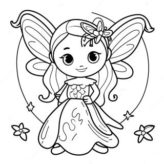 Fantasy Girl Fairy With Sparkling Wings Coloring Page 29013-23402