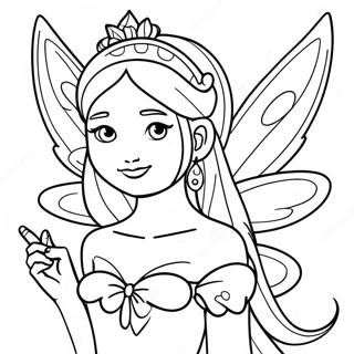 Fantasy Girl Fairy With Sparkling Wings Coloring Page 29013-23404