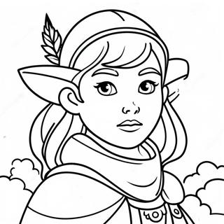 Brave Fantasy Girl Adventurer Coloring Page 29014-23414