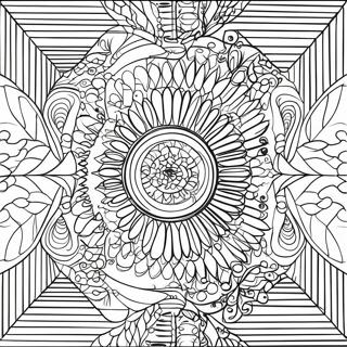 Optical Illusion Geometric Patterns Coloring Page 2901-2414