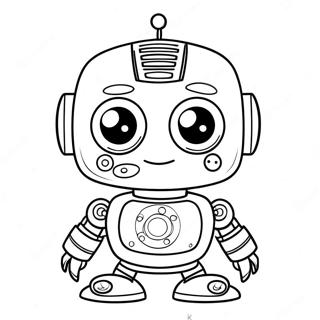 Cute Ai Robot Coloring Page 29024-23410