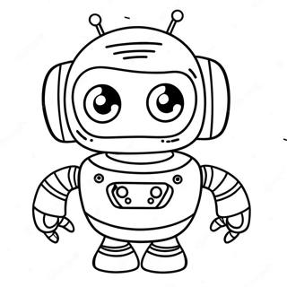 Cute Ai Robot Coloring Page 29024-23412