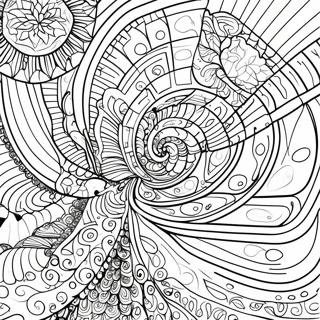 Mind Bending Spiral Optical Illusion Coloring Page 2902-2425