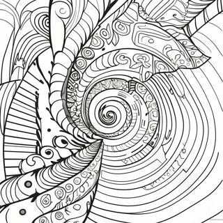 Mind Bending Spiral Optical Illusion Coloring Page 2902-2426