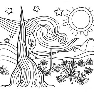 Starry Night Sky Coloring Page 29044-23433