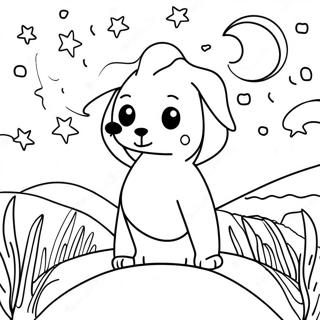 Starry Night Sky Coloring Page 29044-23436