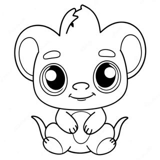 Cute Chao With Big Eyes Coloring Page 29084-23467