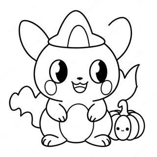 Cute Halloween Pokemon Coloring Page 29093-23463