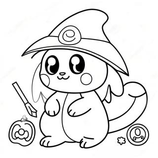 Cute Halloween Pokemon Coloring Page 29093-23464