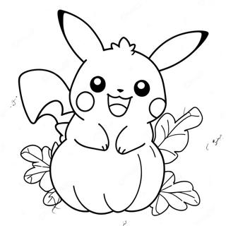 Adorable Pikachu In A Pumpkin Coloring Page 29094-23470