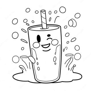 Kool Aid Man Splashing Colorful Drink Coloring Page 29104-23476