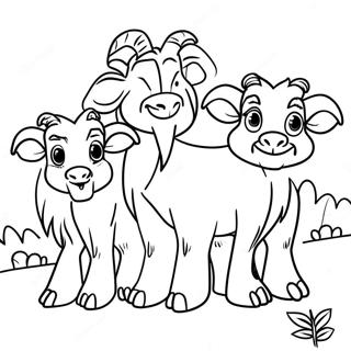 3 Billy Goats Gruff Adventure Coloring Page 29113-23478