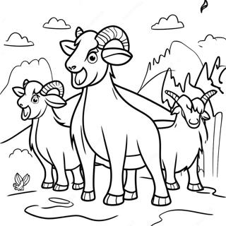 3 Billy Goats Gruff Adventure Coloring Page 29113-23479