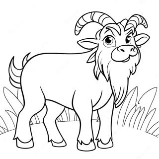 Brave Billy Goat Gruff Coloring Page 29114-23485