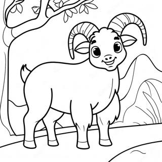 Brave Billy Goat Gruff Coloring Page 29114-23487