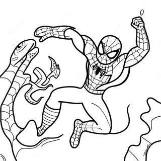 Spiderman Lizard Coloring Pages