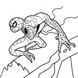 Spiderman Lizard Battle Coloring Page 29123-23490