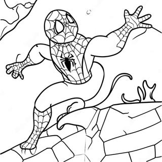 Spiderman And Lizard In Action Coloring Page 29124-23494