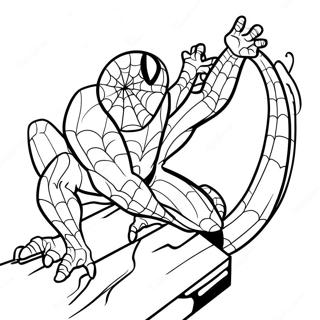 Spiderman And Lizard In Action Coloring Page 29124-23495