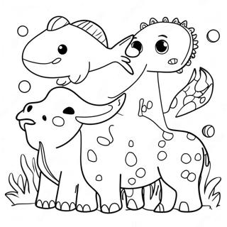 Fun Vector Animals Coloring Page 29134-23506