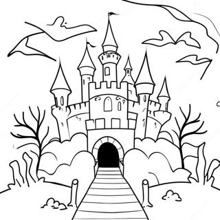 Spooky Mystery Castle Coloring Page 29154-23518