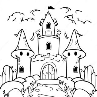 Spooky Mystery Castle Coloring Page 29154-23519