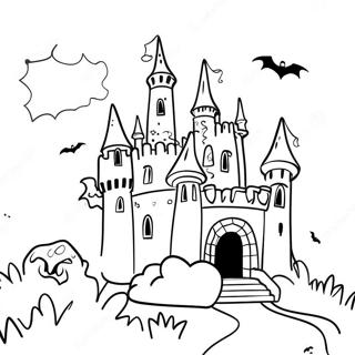 Spooky Mystery Castle Coloring Page 29154-23520