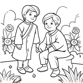 Daniel In The Garden Coloring Page 29184-23541