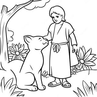 Daniel In The Garden Coloring Page 29184-23543