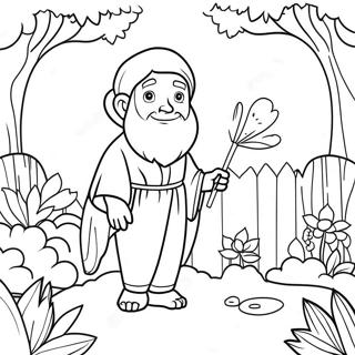 Daniel In The Garden Coloring Page 29184-23544