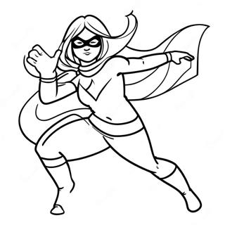 Ms Marvel In Action Coloring Page 29194-23549