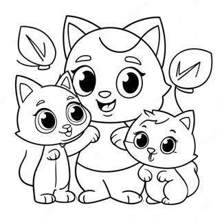 Cute Talking Angela With Friends Coloring Page 29204-23557