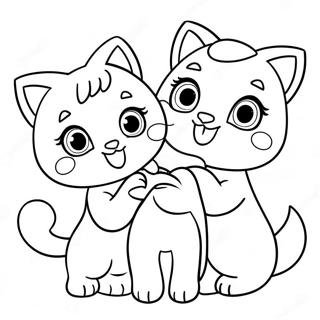 Cute Talking Angela With Friends Coloring Page 29204-23558