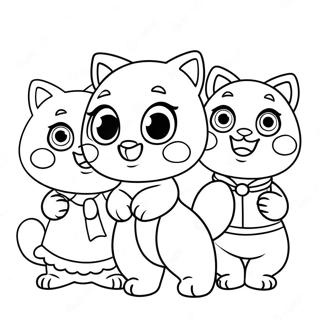 Cute Talking Angela With Friends Coloring Page 29204-23560