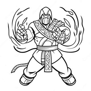 Sub Zero Mortal Kombat Coloring Pages