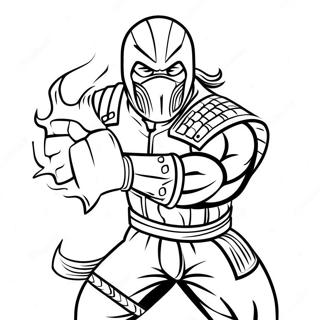 Sub Zero In Epic Battle Coloring Page 29214-23563