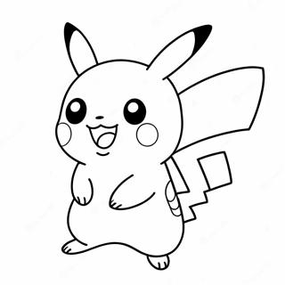 Cute Pikachu In Action Coloring Page 29224-23575