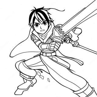 Kirito In Epic Battle Coloring Page 29244-23589