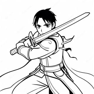 Kirito In Epic Battle Coloring Page 29244-23592