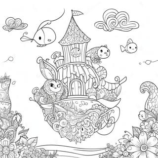 Intricate Kerby Rosanes Fantasy Scene Coloring Page 29254-23597