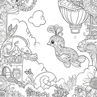 Intricate Kerby Rosanes Fantasy Scene Coloring Page 29254-23598